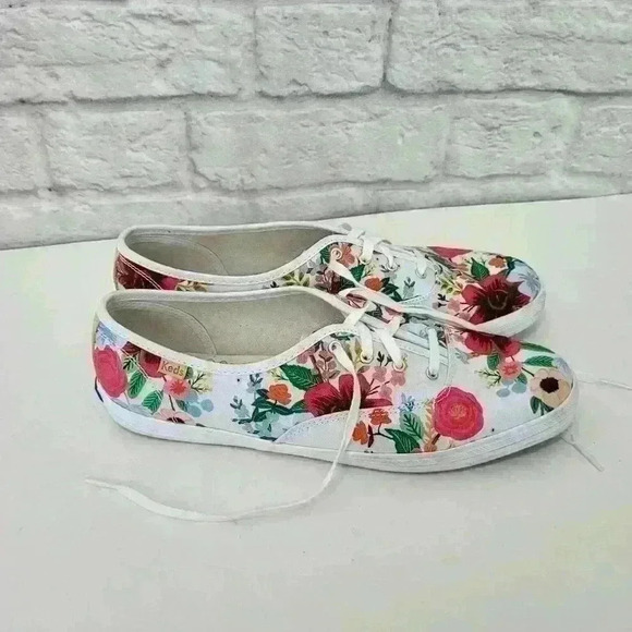 Keds x Rifle Paper Company Floral Sneakers Shoes  Sz 10 - Picture 4 of 14